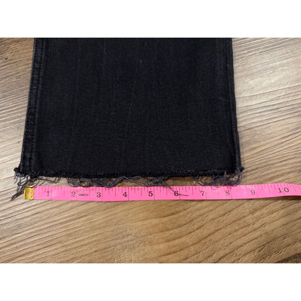 Hudson Remi Women's‎ Size 32 High Rise Straight Leg Jeans Black Raw Hem Stretch - Picture 8 of 10